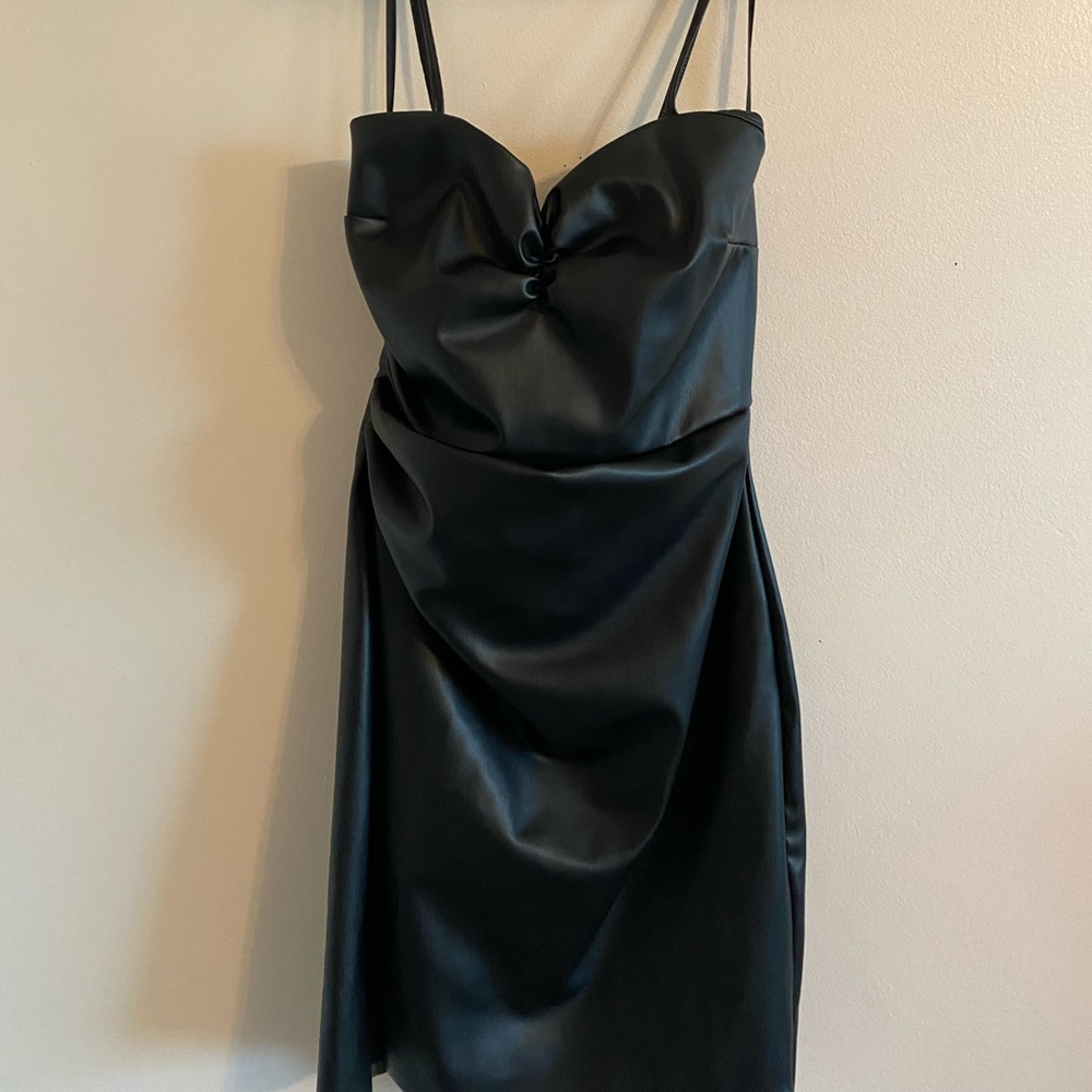 Black leather Zara dress *S*